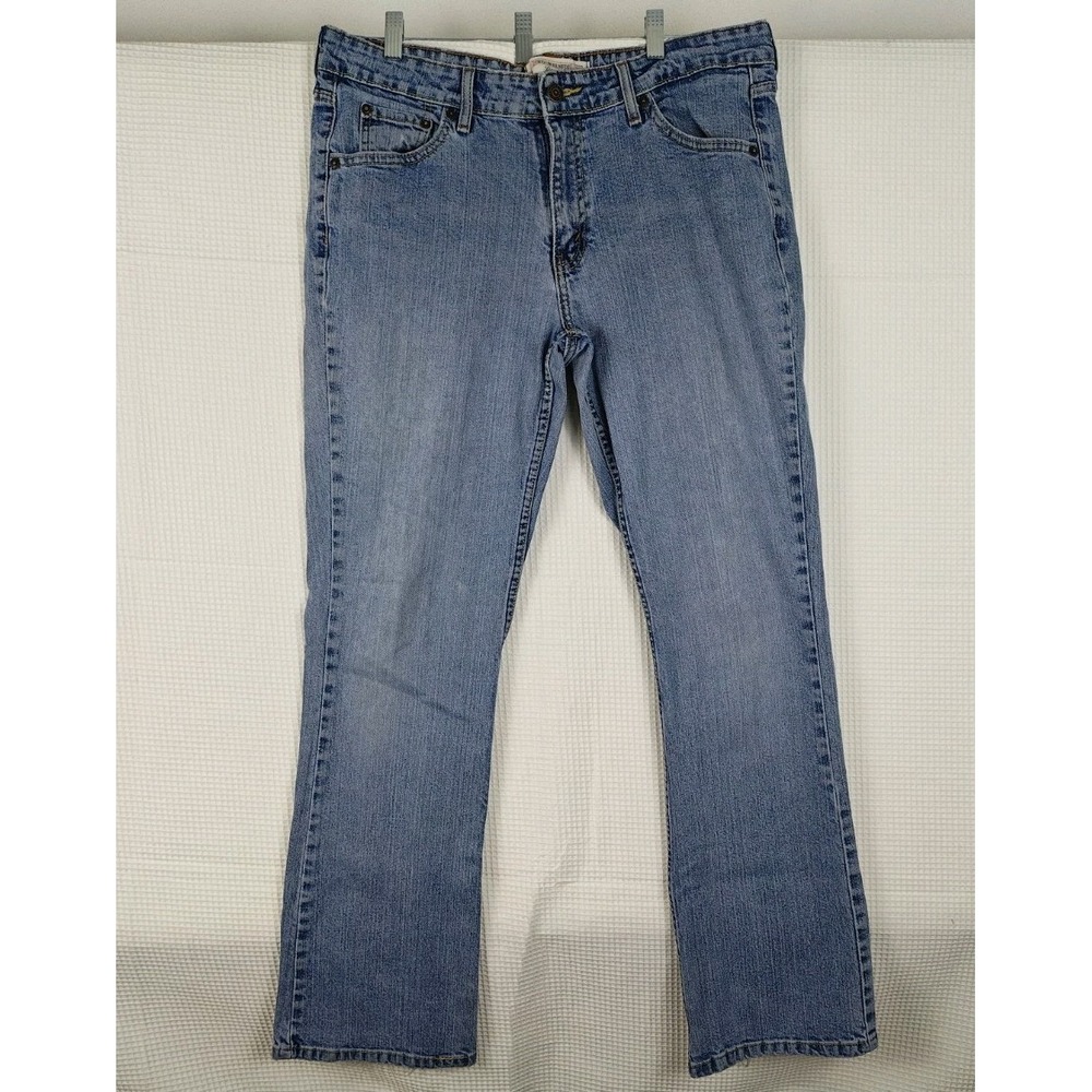 Levi Strauss Signature Low Rise Bootcut Jeans Women's 12M‎ Light Wash Stretch